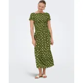 ONLY Zomerjurk 'ONLMolly' olijfgroen / wit