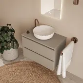Fontana Proma badkamermeubel 80cm zonder kom taupe