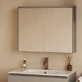 Fontana Basic spiegelkast 80cm met 2 deuren taupe