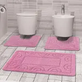 Unyqoos Badkamer tapijtset - Compleet badkamerset met antislip en snel drogende eigenschappen