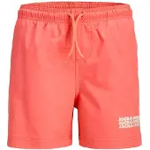 Jack & Jones JUNIOR zwemshort koraalrood Jongens Polyester - maat 140