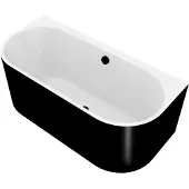 Polysan Astra Dl Monolith back to wall Bad 160x75x60cm, Wit/zwart