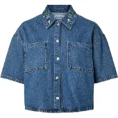 Pieces Blouse 'PCSKY' blauw denim