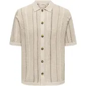 Only & Sons Gebreid vest 'ONSTobby' beige / grijs / taupe