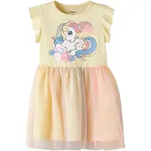 Name It Mini Jurk blauw / geel / rosa