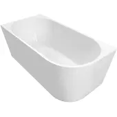 Aqualine Tibera L vrijstaand hoekbad 150x75cm, wit