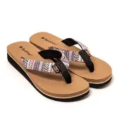 Brasileras Teenslipper 'Maya' beige / blauw / donkerbruin / rood