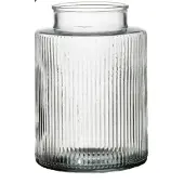 B Living Brugge Vaas Met Motief Ø15xH21,5cm Transparant transparant Glas Vaas