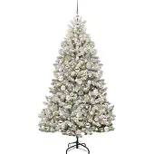vidaXL Kunstkerstboom 180 cm 300 LED's Warmwit PVC en Staal