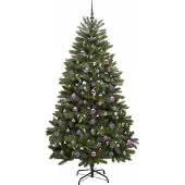 vidaXL Kunstkerstboom met 300 LED Groen 210 cm PVC en Metalen