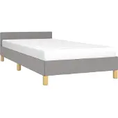 vidaXL Bedframe zonder matras 120x190 cm stof crèmekleurig