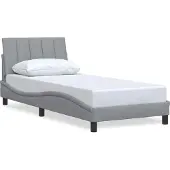 vidaXL Bedframe zonder matras "Hanko" stof donkerbruin 200x200 cm