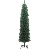 vidaXL Kunstkerstboom Groen 240 cm PVC en Staal en Kunststof