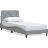 vidaXL Bedframe zonder matras 120x200 cm stof zwart