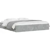 vidaXL Bedframe met lades bewerkt hout gerookt eikenkleurig 135x190 cm