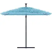 vidaXL Parasol met stalen paal 269x269x235 cm blauw