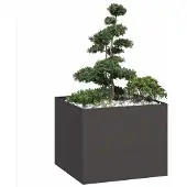 Super Merchant Plantenbak 100x100x80 cm staal zwart