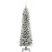 vidaXL Kunstkerstboom Wit 150 cm PVC en Metaal en Plastic