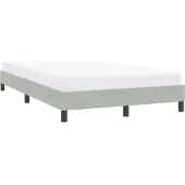 vidaXL Bedframe zonder matras 120x210 cm fluweel lichtgrijs