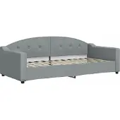 vidaXL Slaapbank 90x200 cm stof lichtgrijs