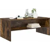 vidaXL Salontafel Rook Eiken 100 x 50 x 40 cm Bewerkt hout
