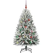 vidaXL Kunstkerstboom 150 cm 150 LED's Warmwit PVC en Staal