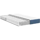 vidaXL Bedmatras met matras Blauw 120 x 200 cm Stof
