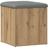 vidaXL Opbergbankje 42x42x45 cm bewerkt hout artisanaal eikenkleur