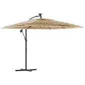 vidaXL Parasol met stalen paal 290x290x238 cm blauw