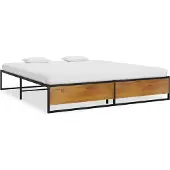 vidaXL Bedframe metaal zwart 200x200 cm