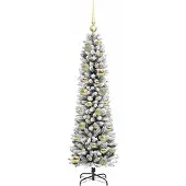 vidaXL Kunstkerstboom Wit 120 cm PVC en Metaal en Plastic