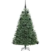 vidaXL Kunstmatige Hinged Kerstboom Groen 150 cm PVC en Metalen