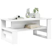 vidaXL Salontafel Wit 90 x 50 x 40 cm Bewerkt hout