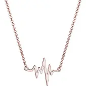 Elli Ketting Hartlag Love Trend 925 Zilver Roos Verguld