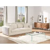 Vente-unique Salontafel ALONZO - Gebogen gehard glas