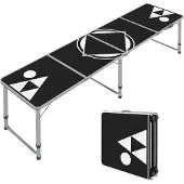Outsunny -Bierpong Tisch-Aluminium, MDF-Schwarz