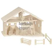Holztiger Boerderij - Schuur Met Touwlier - 56,5X38X38,5Cm - Hout - Handgemaakt