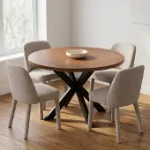 Giga Meubel Eettafel Vancouver Walnoot Rond 120cm