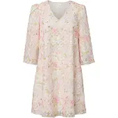 Y.A.S Jurk 'YASLeanna' lichtblauw / groen / rosa / offwhite