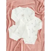 Cool Club Rompertje/body donkerbeige / grijs / wit