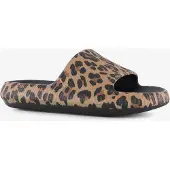 Scapino Dames badslippers met panterprint beige maat 36