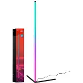 B.K.Licht - LED Vloerlamp - RGBIC sfeerverlichting - staande lamp met afstandsbediening - dimbaar - gekleurd licht - h: 143 cm