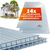 Gardebruk Polycarbonaat Platen 14 Stuks Transparant 4mm 10,25m²