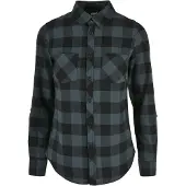 Urban Classics Blouse cyaan blauw / zwart