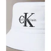 Calvin Klein Jeans Hoed 'CK Monogram Embroidery' zwart / wit