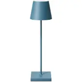 Sigor LED-acculamp Nuindie, USB-C, blauw, IP54, dimbaar, blauw, Woon-/ Eetkamer, Aluminium, Modern