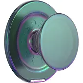PopSockets , Smartphone PopGrip Kick-Out Premium Zelfklevende Bevestiging Standaard en Selfie, Zwart / Groen