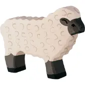 Holztiger Boerderij - Schaap - 11X2,2X8,3Cm - Houten Figuur - Handgemaakt