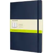 Moleskine Classic Notitieboek - Extra Large - Softcover - Blanco - Saffier Blauw