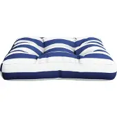 vidaXL Palletkussen gestreept 58x58x10 cm oxford stof blauw en wit